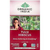 Organic India, Tulsi hibisko arbata be kofeino, 18 užpilų pakelių, 36 g