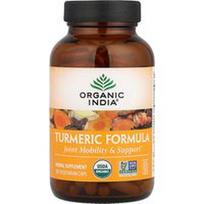 Organic India, Ciberžolės formulė, 180 vegetariškų dangtelių