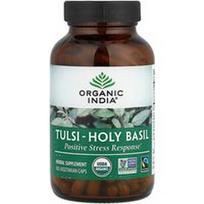 Organic India, Tulsi-Šventasis bazilikas, 180 vegetariškų kepurėlių