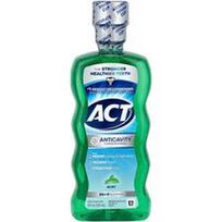 ACT, Burnos skalavimo skystis nuo burnos skalavimo skysčio nuo alergijos, be alkoholio, mėtų, 18 fl oz (532 ml)