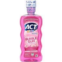 ACT, Vaikams, Skalavimas nuo ertmės fluorido, Burbulinės gumos pūtimas®, Be cukraus ir alkoholio, 16.9 fl oz (500 ml)