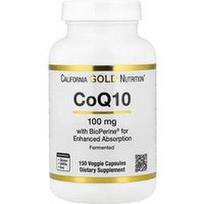 California Gold Nutrition, CoQ10, ubichinonas USP su BioPerine® juodųjų pipirų ekstraktu, padidintas biologinis prieinamumas, 150 vegetariškų kapsulių