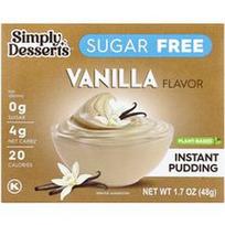 Simply Desserts, Augalinis greitas pudingas, be cukraus, vanilė, 1.7 uncijos (48 g)