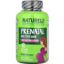 NATURELO, Prenatalinis multivitaminas su folio rūgštimi, geležimi ir kalciu, 180 vegetariškų kapsulių