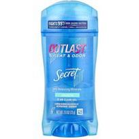 Secret, Outlast®, prakaitas ir kvapas, antiperspirantas dezodorantas, skaidrus gelis, bekvapis, 2.6 oz (73 g)