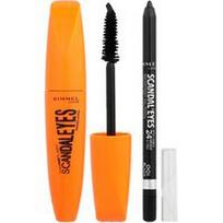 Rimmel London, Scandal Eyes, Blakstienų tušas su vandeniui atspariu geliniu pieštuku, 003 Extreme Black, 2 dalių rinkinys