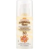 Hawaiian Tropic, Nesvarus drėkinamasis veido kremas nuo saulės, SPF 30, 1.7 oz (50 ml)