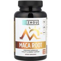 Zhou Nutrition, Maca šaknis, 120 daržovių kapsulių (500 mg vienoje kapsulėje)