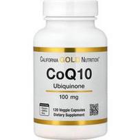 California Gold Nutrition, CoQ10, USP klasės ubichinonas, 100 mg, 120 daržovių kapsulių