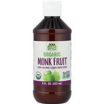 NOW Foods, Tikras maistas, ekologiški vienuolio vaisiai, nulinio kaloringumo skystas saldiklis, 8 fl oz (237 ml)