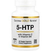 California Gold Nutrition, 5-HTP su vitaminu B6 ir vitaminu C, 60 daržovių kapsulių
