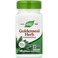 Nature's Way, Goldenseal žolė, 100 veganiškų kapsulių (350 mg vienoje kapsulėje)