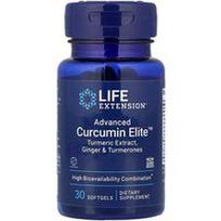 Life Extension, Išplėstinis kurkumino elitas™, ciberžolės ekstraktas, imbieras ir ciberžolė, 30 minkštųjų gelių