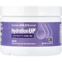 California Gold Nutrition, „HydrationUP®“, elektrolitų gėrimų mišinys su kalciu, kaliu, vitaminu C ir vitaminu E, vynuogių skonio, 227 g