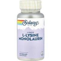 Solaray, L-lizino monolaurinas, santykis 1:1, 60 VegCaps