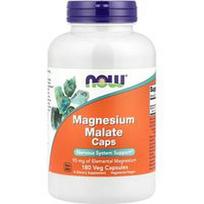 NOW Foods, Magnio malato dangteliai, 95 mg, 180 daržovių kapsulių