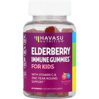 Havasu Nutrition, Šeivamedžio uogų imuniniai guminukai vaikams, uogos, 60 guminukų