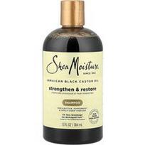 SheaMoisture, Jamaikos juodųjų ricinos aliejus, stiprinantis ir atkuriantis šampūnas, 13 fl oz (384 ml)
