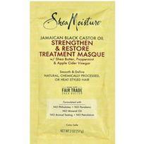 SheaMoisture, Jamaikos juodųjų ricinos aliejus, stiprina ir atkuria plaukų kaukę, 2 oz (57 g)