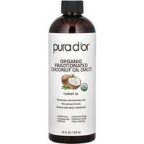 Pura D'or, Ekologiškas frakcionuotas kokosų aliejus (MCT), 16 fl oz (473 ml)