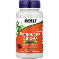 NOW Foods, Sambucus cinko-C, 60 pastilių
