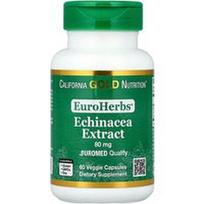 California Gold Nutrition, „EuroHerbs™“, ežiuolės žolelių ekstraktas, „Euromed“ kokybės, 80 mg, 60 vegetariškų kapsulių
