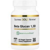 California Gold Nutrition, Beta gliukanas iš dumblių 1,3D, 120 vegetariškų kapsulių (125 mg vienoje kapsulėje)