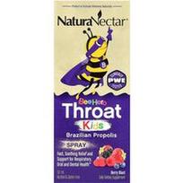 NaturaNectar, „Bee Hero Throat Kids“ braziliško propolio purškalas su uogų kvapu, 30 ml