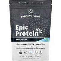 Sprout Living, „Epic Protein®“, tikras sportas, ekologiški augaliniai baltymai + supermaistas, 456 g