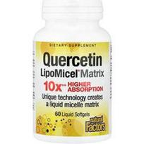 Natural Factors, Quercetin LipoMicel Matrix, 250 mg, 60 skystų minkštųjų gelių