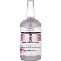 Advanced Clinicals, Kolagenas + rožių vanduo, putlus + švytėjimas veido dulksna, 7.5 fl oz (222 ml)