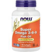 NOW Foods, Super Omega 3-6-9 žuvų taukai, 90 minkštųjų gelių