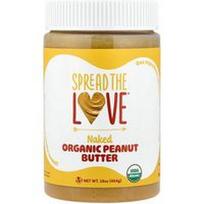 Spread The Love, Ekologiškas žemės riešutų sviestas, nuogas, 16 uncijų (454 g)