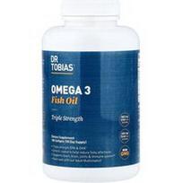 Dr. Tobias, Omega 3 žuvų taukai, trigubo stiprumo, 180 minkštųjų gelių
