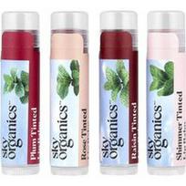 Sky Organics, Tonuoti lūpų balzamai su bičių vašku, 4 balzamai, po 0,15 uncijos (4,25 g)