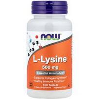 NOW Foods, L-lizinas, 500 mg, 100 tablečių