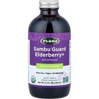 Flora, Sertifikuotas ekologiškas šeivamedžio uogų + su ežiuole, imuninės sistemos palaikymas, 8,5 fl oz (250 ml)