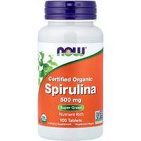 NOW Foods, Sertifikuota ekologiška spirulina, 500 mg, 100 tablečių