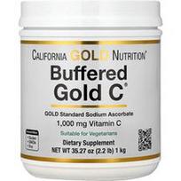 California Gold Nutrition, Buferuotas Gold C®, nerūgštiniai vitamino C milteliai, natrio askorbatas, 1 kg