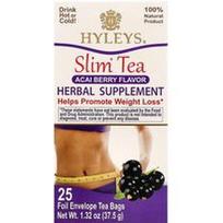 Hyleys Tea, Plona arbata, acai uogų, 25 folijos vokų arbatos maišeliai, 1.32 oz (37.5 g)