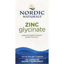 Nordic Naturals, Cinko glicinatas, 20 mg, 60 kapsulių