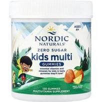 Nordic Naturals, Zero Sugar Kids Multi Gummies, 4 + amžiaus, apelsinų citrina, 120 guminukų