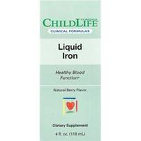 ChildLife Clinicals, Skysta geležis, natūralios uogos, 4 fl oz (118 ml)