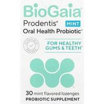 BioGaia, Prodentis® burnos sveikatos probiotikas, sveikoms dantenoms ir dantims, mėtos, 30 probiotinių pastilių