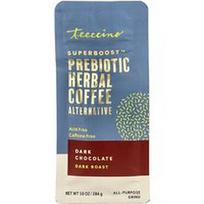 Teeccino, „Superboost™“ prebiotinė žolelių kavos alternatyva, juodojo šokolado, tamsiai skrudintos, be kofeino, 284 g