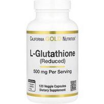 California Gold Nutrition, L-glutationas (sumažintas), 500 mg, 120 daržovių kapsulių