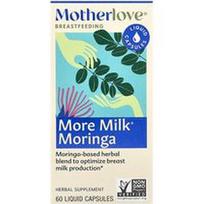 Motherlove, Žindymas, „More Milk Moringa“ papildas maitinančioms, 60 skystų kapsulių