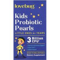 LoveBug Probiotics, Vaikiški probiotikai Perlai, 4+ metai, 3 milijardai KSV, 60 lengvai praryjamų perlų