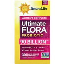 Renew Life, Moterų kompleksinis, „Ultimate Flora™“ probiotikas, 30 pailginto atpalaidavimo veganiškų kapsulių