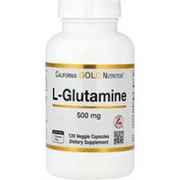 California Gold Nutrition, L-glutaminas, AjiPure®, 120 vegetariškų kapsulių (500 mg vienoje kapsulėje)